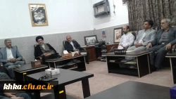 شستی صمیمانه فی مابین اعضای مدیریت امور پردیس های استان و امام جمعه محترم شهرستان دزفول