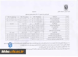 تقویم آموزشی سال 99-98 دانشگاه فرهنگیان 2