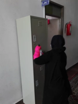 گزارش ضد عفونی ساختمان اداری و سرای دانشجویی/مرکز آموزش عالی خدیجه کبری (س) دزفول/اسفند ماه 98 3