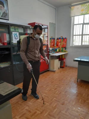 گزارش ضد عفونی ساختمان اداری و سرای دانشجویی/مرکز آموزش عالی خدیجه کبری (س) دزفول/اسفند ماه 98 5