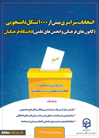 دستورالعمل اجرایی انتخابات الکترونیکی (ویژه کانونهای فرهنگی و انجمن های علمی) 