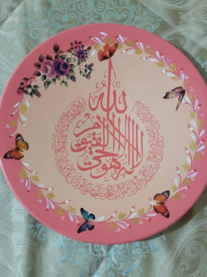 سیده سمیه موسوی شریف-خطاطی روی سفال