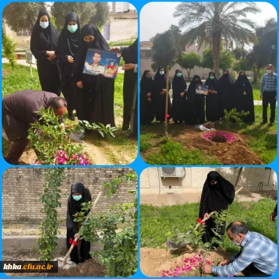 کاشت نهال به مناسبت روز درختکاری و گرامیداشت یاد و خاطره شهدای راه اسلام