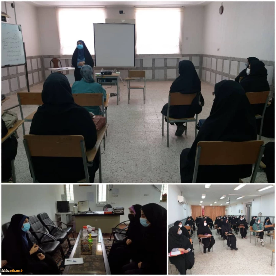 جلسه پرسش و پاسخ و گفتگوی سرپرست مرکز آموزش عالی حضرت خدیجه کبری( س) دزفول با نودانشجومعلمان 2