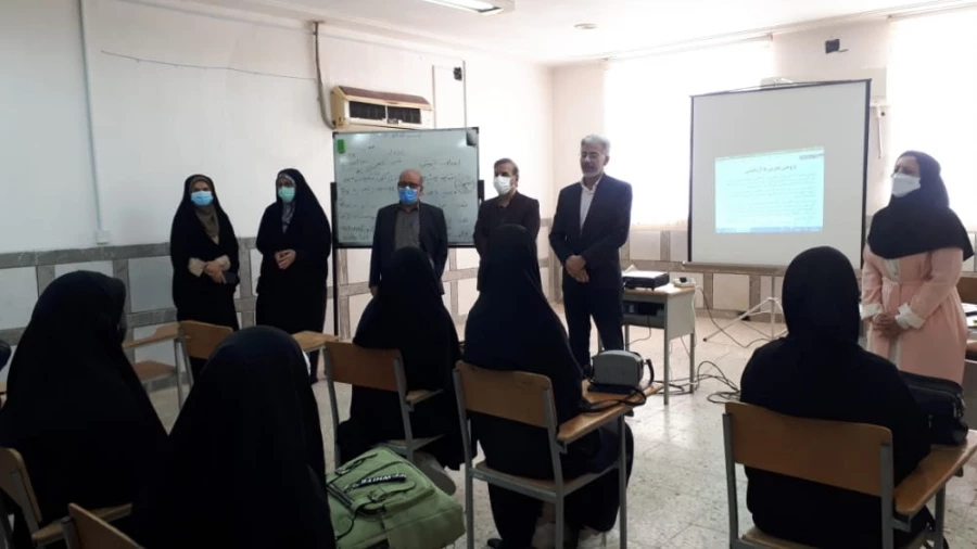 بازدید مسئولین بلندپایه دانشگاه فرهنگیان خوزستان از روند از سرگیری آموزش حضوری در مرکز آموزش عالی حضرت خدیجه کبری(س) 2