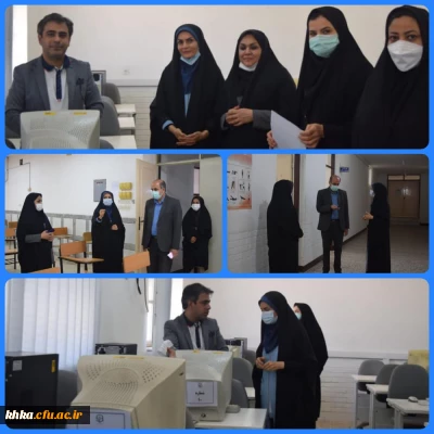 بازدید مسئولین استانی از روند آماده سازی مرکزحضرت خدیجه کبری (س) جهت برگزاری آزمون های پایان نیمسال دوم ، ونحوه برگزاری آزمون جامع سری پنجم نیروهای مشمول قانون تعیین تکلیف وزارت آموزش و پرورش و افراد جامانده از سنوات قبل