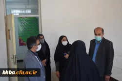بازدید مسئولین استانی از روند آماده سازی مرکزحضرت خدیجه کبری (س) جهت برگزاری آزمون های پایان نیمسال دوم 2