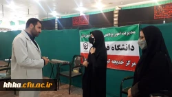  شرکت مدیر و پرسنل دانشگاه فرهنگیان خدیجه کبری در مراسم نماز عبادیی_ سیاسی جمعه  و میز خدمت به مناسبت هفته دولت  2