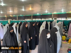  شرکت مدیر و پرسنل دانشگاه فرهنگیان خدیجه کبری در مراسم نماز عبادیی_ سیاسی جمعه  و میز خدمت به مناسبت هفته دولت  3