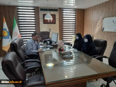 برگزاری جلسه رئیس مرکز  حضرت خدیجه کبری(س) با آقای مهندس نمازی رئیس اداره برق شهرستان دزفول