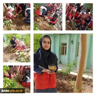 کاشت نهال به مناسبت روز درخت کاری در دبستان استثنایی بوعلی