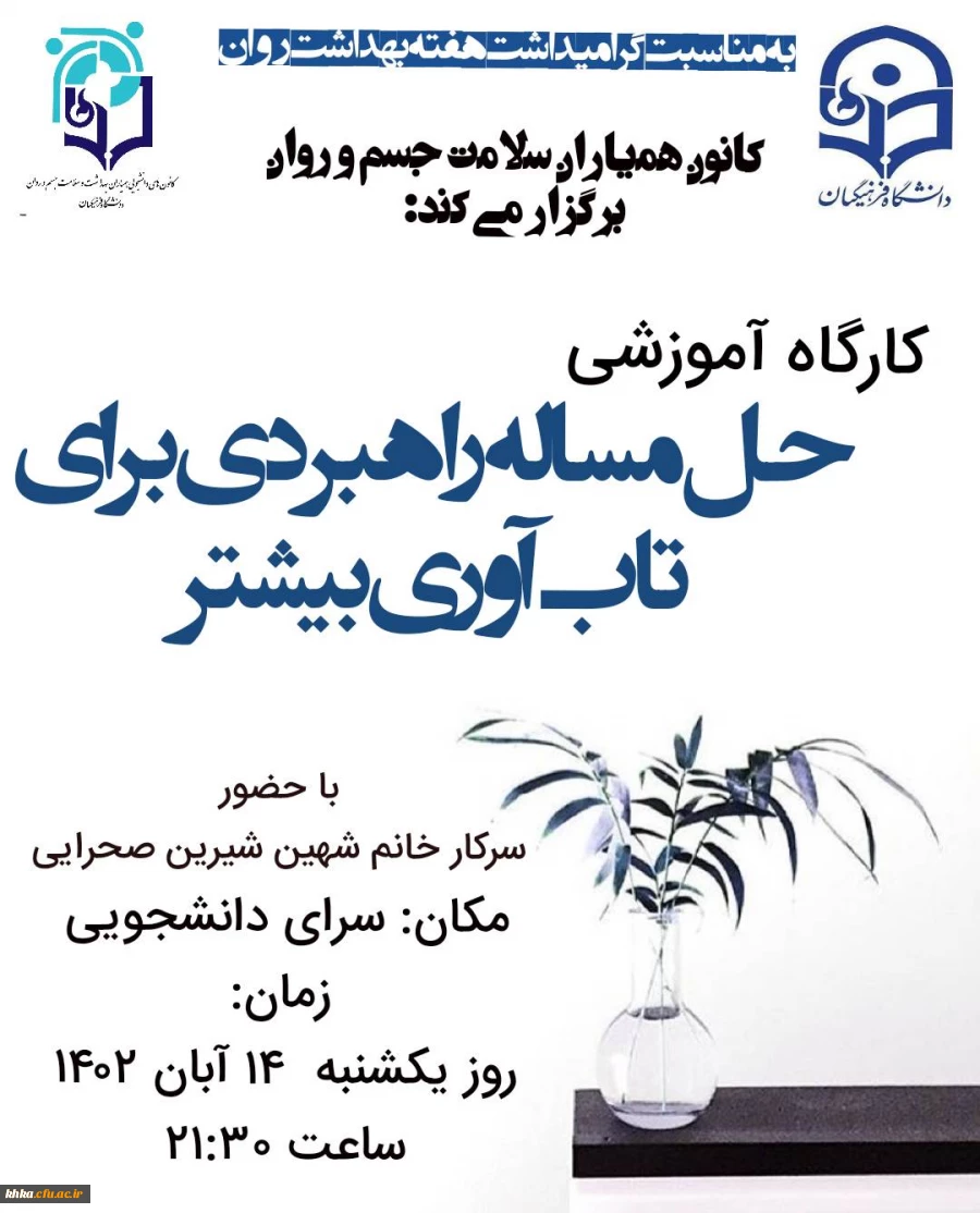 برگزاری نشست آموزشی با عنوان حل مساله راهبردی برای تاب آوری بیشتر 2