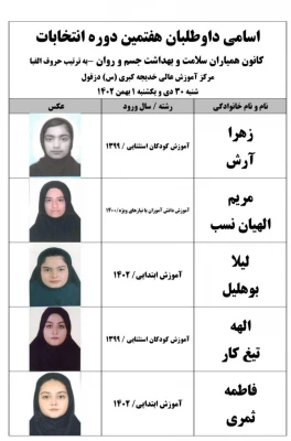 اطلاعیه هفتمین دوره انتخابات کانون همیاران سلامت جسم و  3