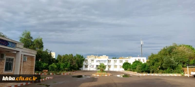 طراوت فضای سبز مرکز آموزش عالی خدیجه کبری (س) دزفول طی بارندگی اخیر 