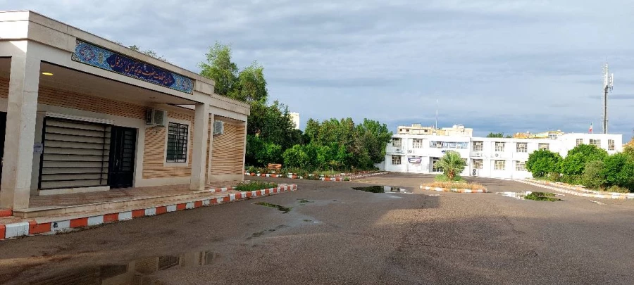 طراوت فضای سبز مرکز آموزش عالی خدیجه کبری (س) دزفول طی بارندگی اخیر  4