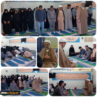 برگزاری نماز جماعت به امامت حجت الاسلام و المسلمین حاج آقا بهرام پور، امام جمعه شهرستان دزفول