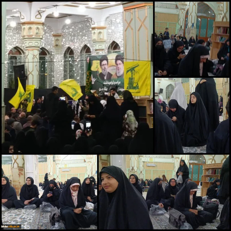 حضور دانشجومعلمان در مراسم بزرگداشت شهدای محور مقاومت، شهید سید حسن نصرالله و جانشین ایشان، سید هاشم صفی الدین در حرم مطهر سبز قبا 2