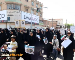 حضور پرشور جمعی از کارکنان، اساتید و دانشجومعلمان مرکز آموزش عالی حضرت خدیجه کبری(س) دزفول در راهپیمایی روز قدس 11