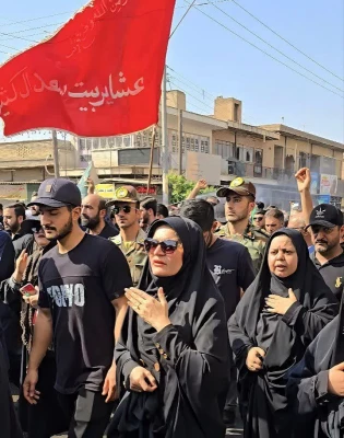 تجدید میثاق با آرمان های شهدای اقتدار در تشییع پرشکوه پیکر سپهبد شهید غلامعلی رشید و فرزند دلاورشان در دزفول
 6