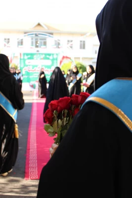 برگزاری مراسم آیین استقبال از پیکر مطهر شهید گمنام در مرکز آموزش عالی حضرت خدیجه کبری (س) دزفول 8